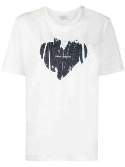Saint Laurent heart logo print T-shirt