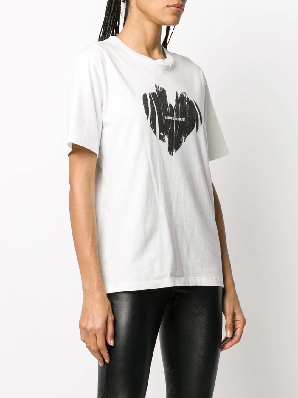 Saint Laurent heart logo print T-shirt