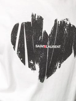 Saint Laurent heart logo print T-shirt
