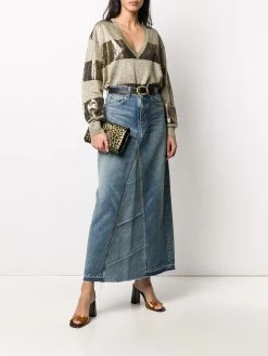 Saint Laurent horizontal striped knitted jumper