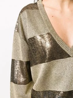 Saint Laurent horizontal striped knitted jumper