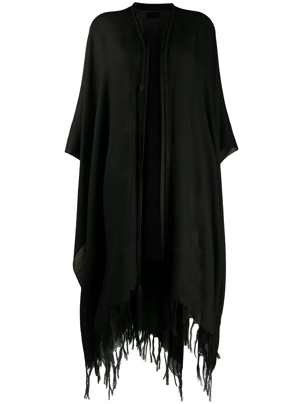 Saint Laurent fringed poncho
