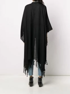 Saint Laurent fringed poncho