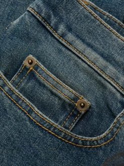 Saint Laurent faded-effect blue jeans