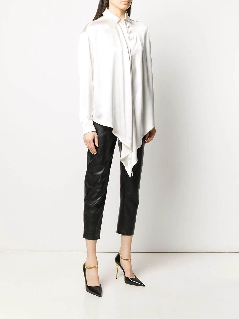 Saint Laurent draped shirt