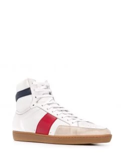 Saint Laurent panelled lace-up sneakers