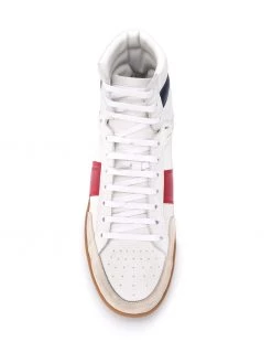 Saint Laurent panelled lace-up sneakers