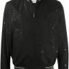 Saint Laurent paint splatter bomber jacket