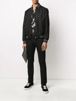 Saint Laurent paint splatter bomber jacket