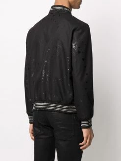 Saint Laurent paint splatter bomber jacket