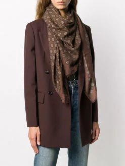 Saint Laurent large vintage-motif shawl