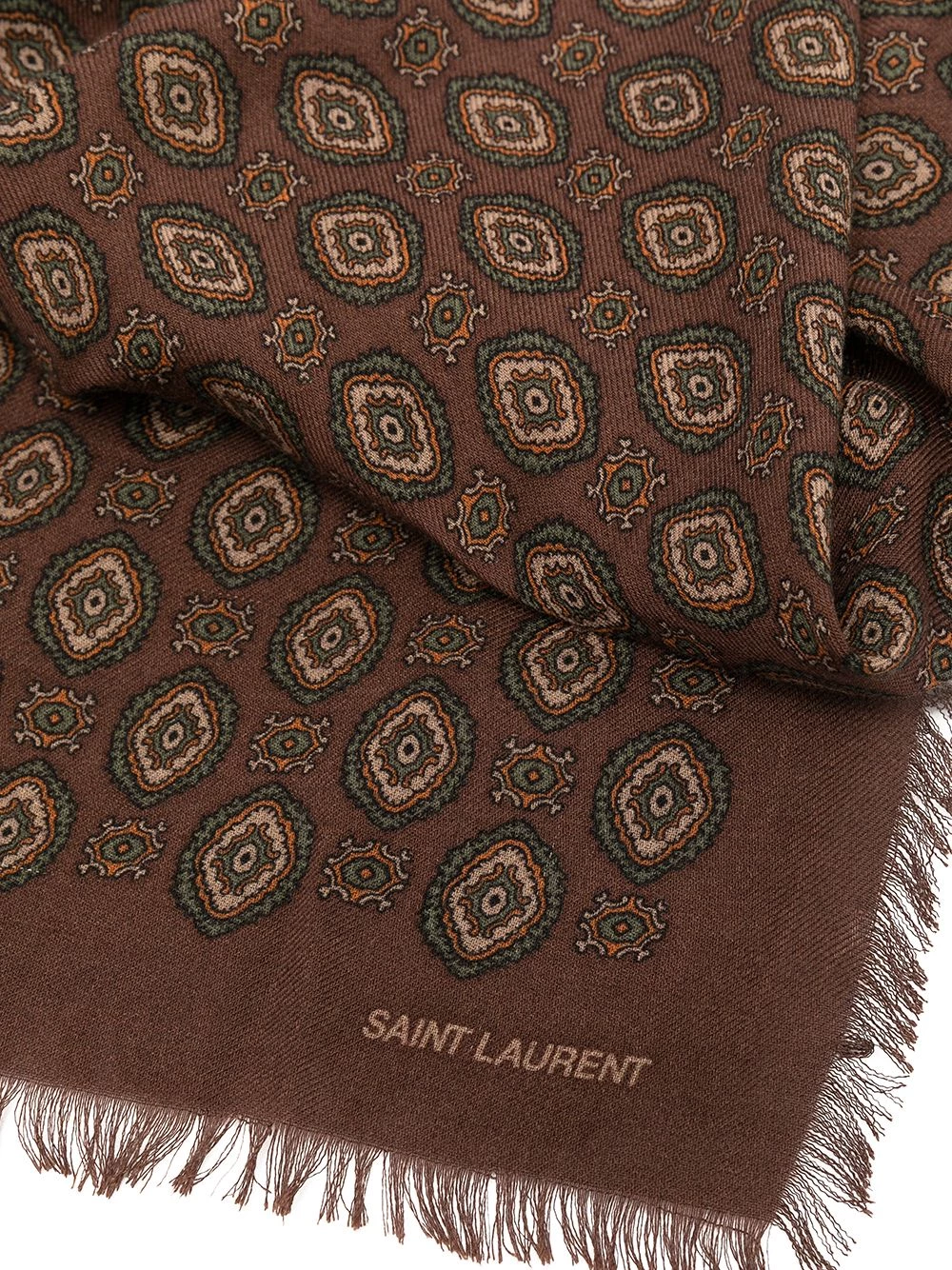 Saint Laurent large vintage-motif shawl