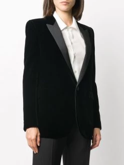 Saint Laurent single-breasted velvet tuxedo jacket