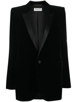 Saint Laurent single-breasted velvet tuxedo jacket