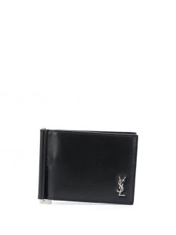 Saint Laurent logo plaque money clip wallet