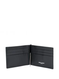 Saint Laurent logo plaque money clip wallet