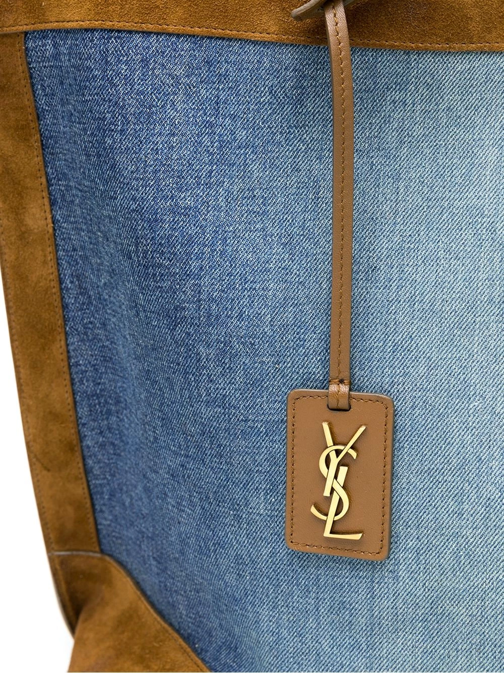 Saint Laurent two-tone multi-fabric tote