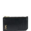 Saint Laurent logo plaque zipped cardholder
