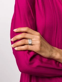 Saint Laurent engraved chain-detail ring