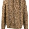 Saint Laurent leopard print hoodie