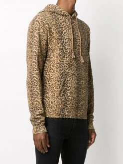 Saint Laurent leopard print hoodie