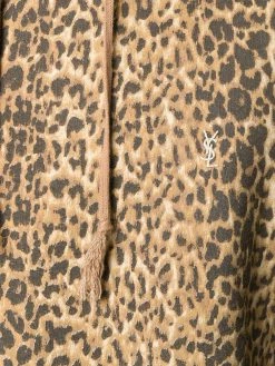 Saint Laurent leopard print hoodie