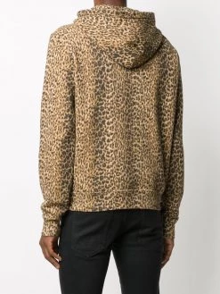 Saint Laurent leopard print hoodie