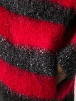 Saint Laurent striped lurex detail cardigan