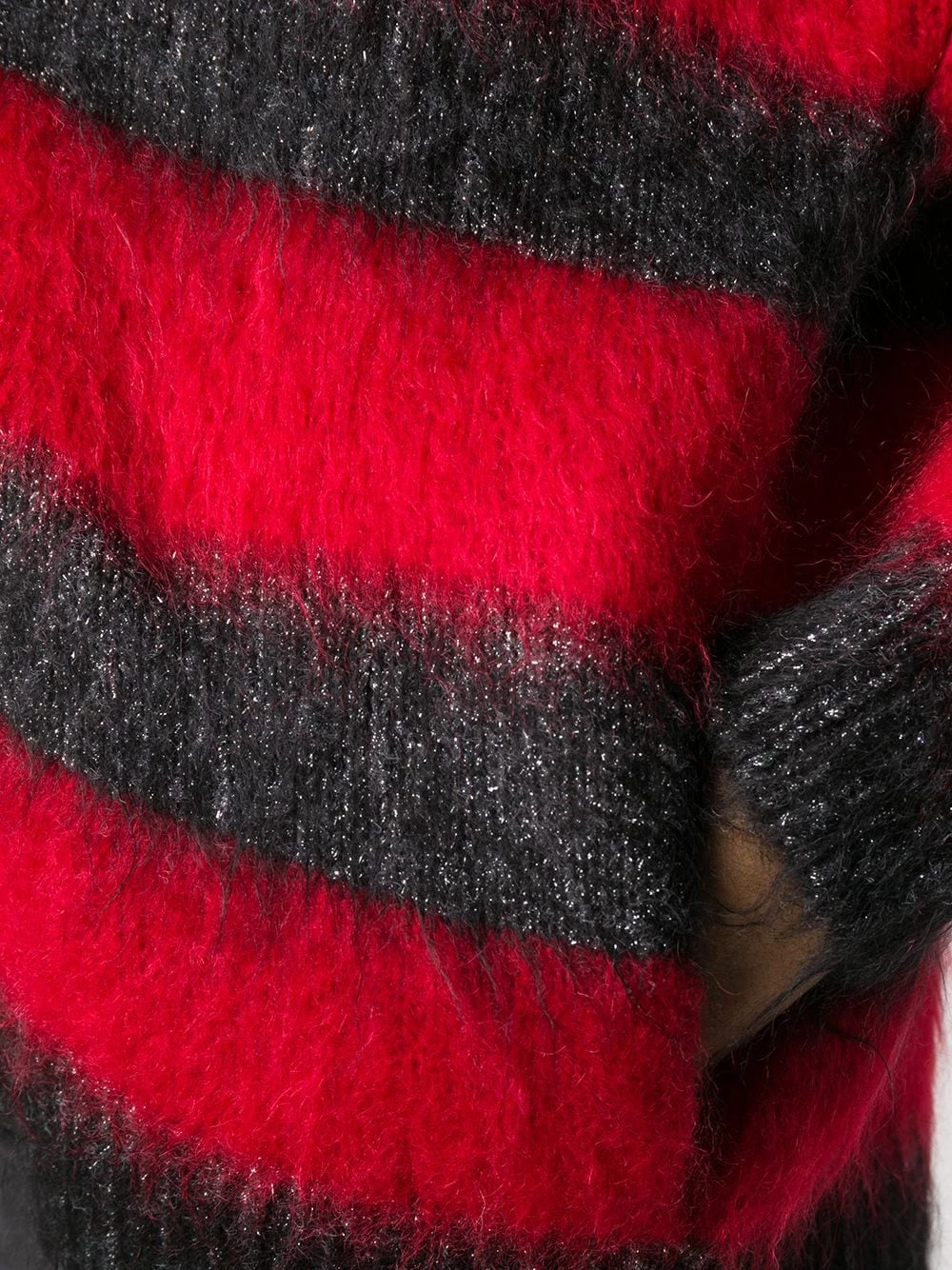 Saint Laurent striped lurex detail cardigan