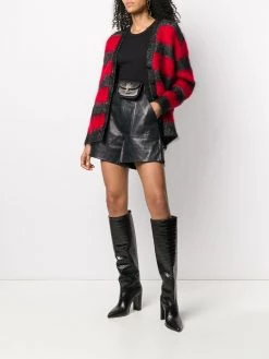 Saint Laurent striped lurex detail cardigan