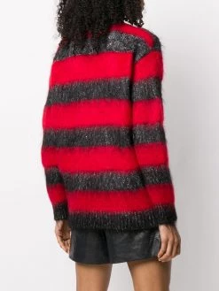 Saint Laurent striped lurex detail cardigan