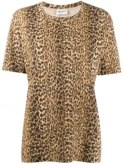 Saint Laurent leopard print T-shirt