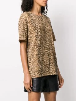 Saint Laurent leopard print T-shirt