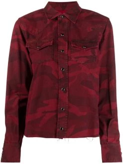Saint Laurent camouflage print shirt