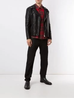 Saint Laurent check print button-up shirt