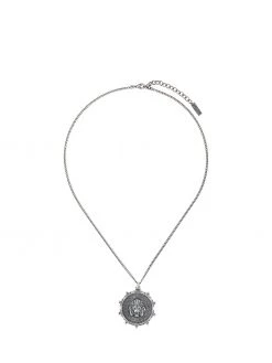 Saint Laurent lion medallion pendant necklace