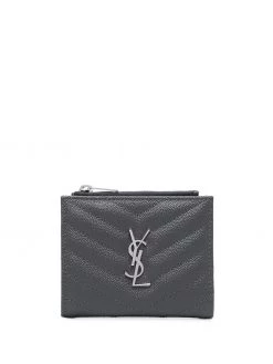 Saint Laurent pebbled Monogram cardholder