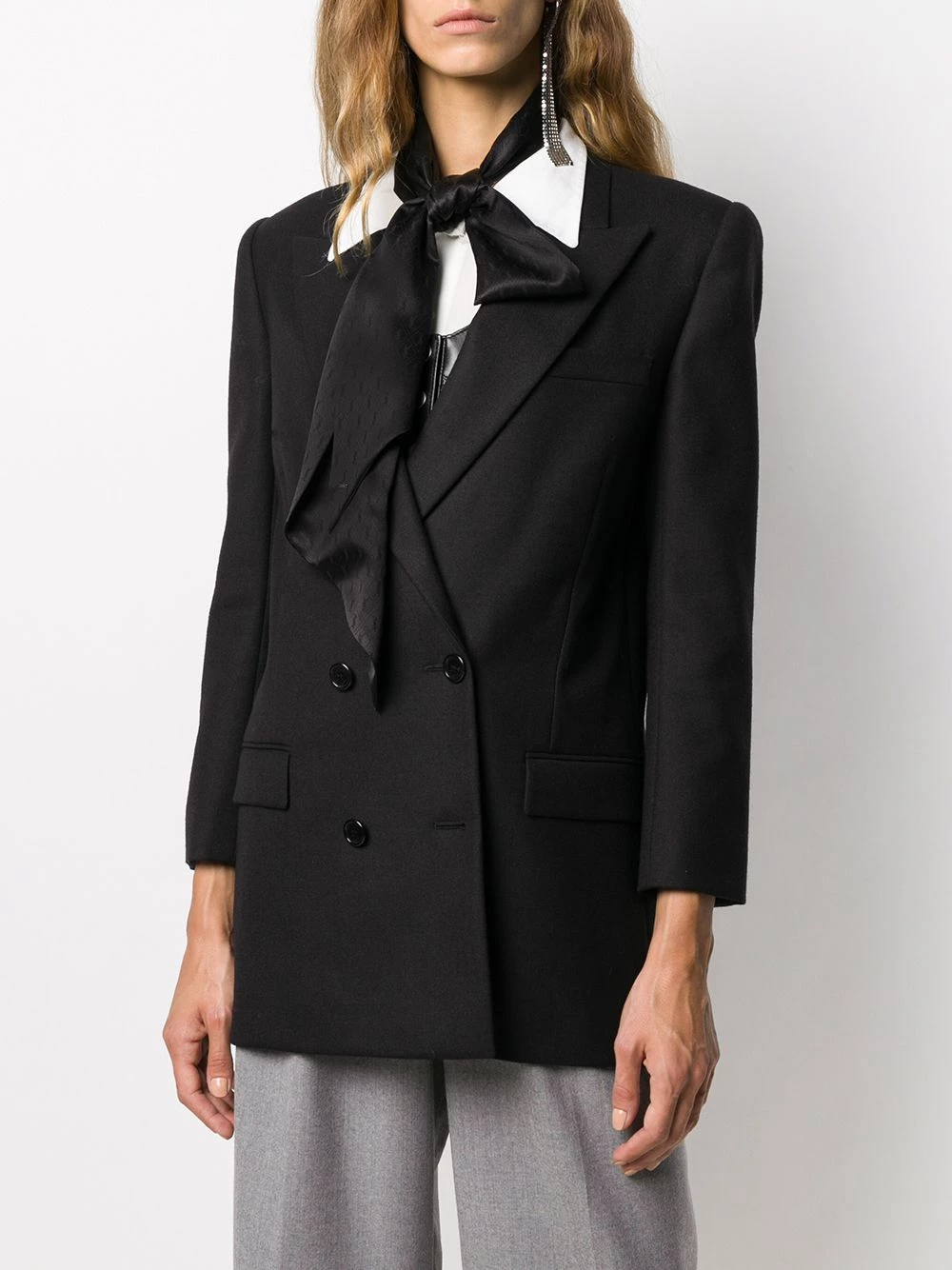 Saint Laurent Monogram lavallière scarf