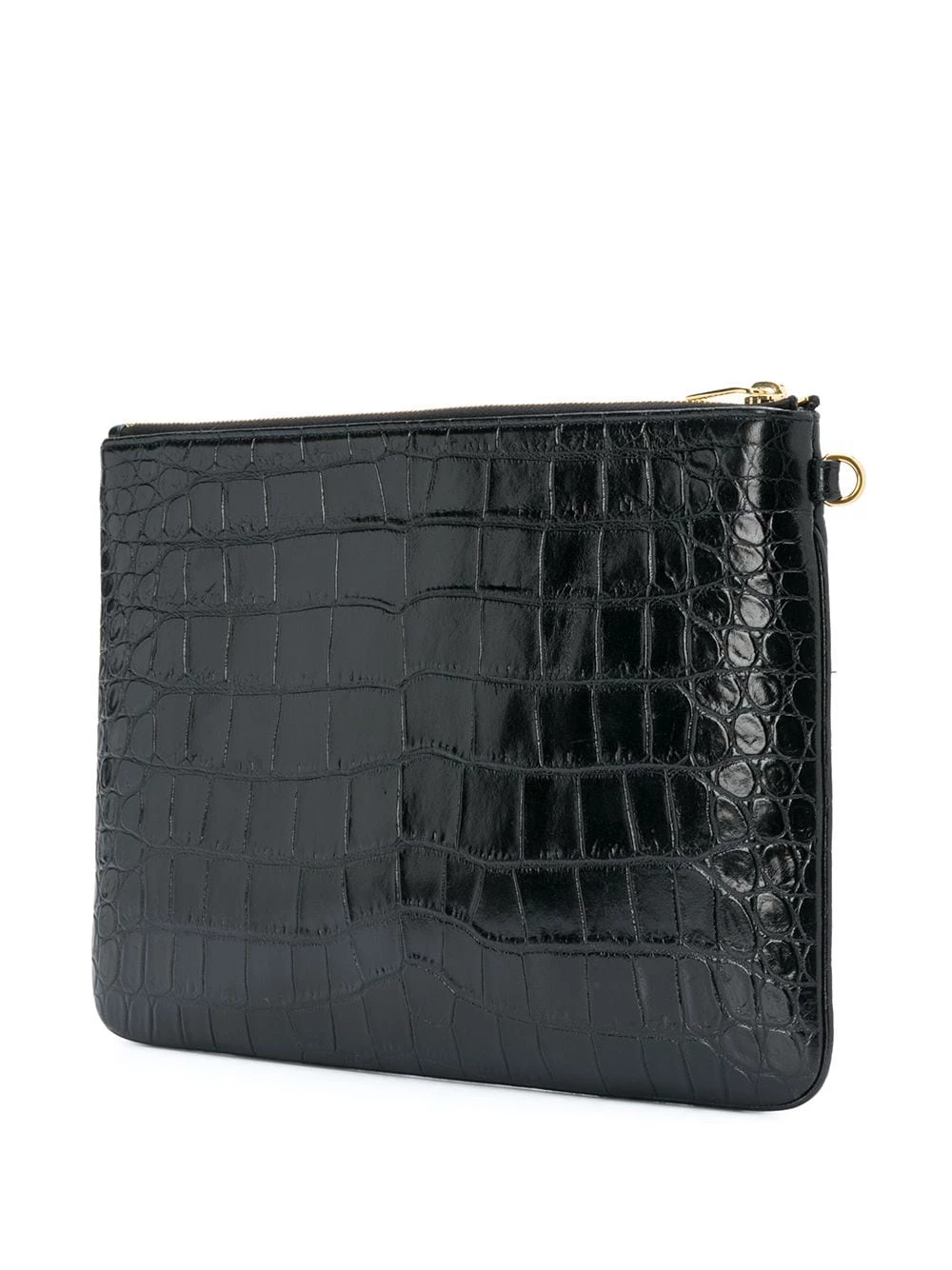 Saint Laurent crocodile-embossed tablet-holder pouch bag
