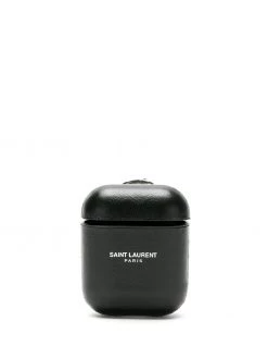 Saint Laurent logo embossed AirPods case