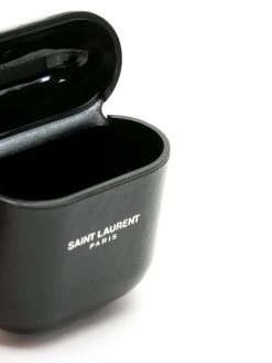 Saint Laurent logo embossed AirPods case