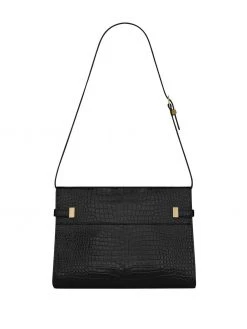 Saint Laurent Manhattan crocodile-embossed shoulder bag