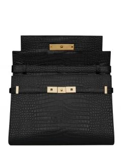 Saint Laurent Manhattan crocodile-embossed shoulder bag