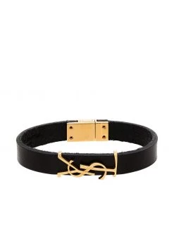 Saint Laurent logo-plaque buckled bracelet