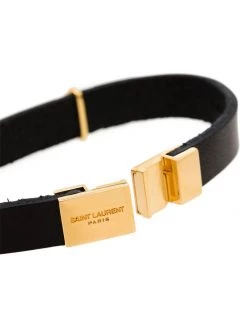 Saint Laurent logo-plaque buckled bracelet