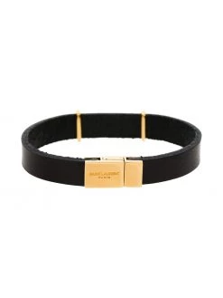 Saint Laurent logo-plaque buckled bracelet