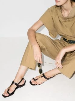 Saint Laurent black Power Cassandra leather sandals