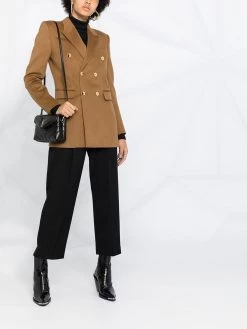 Saint Laurent double-breasted wool and cashmere-blend blazer