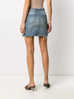 Saint Laurent distressed denim skirt