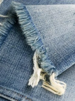 Saint Laurent distressed denim skirt